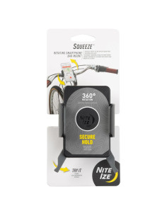 Soporte de Manillar para Smartphone Nite Ize Squeeze Negro - Rotativo 360