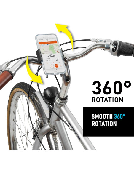 Soporte de Manillar para Smartphone Nite Ize Squeeze Negro - Rotativo 360