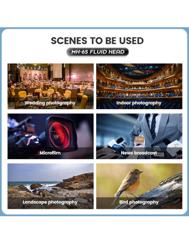 Cabezal de trípode Fotopro CSFHMH15HYAABK, 6kg, 360