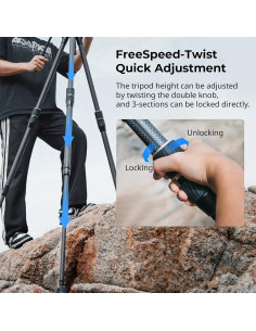 Trípode de Video PequeñoRig FT-S303 Fibra de Carbono 150cm 2