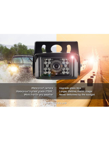 Sistema de Cámara de Respaldo Inalámbrica ZEROXCLUB WX02 7" HD