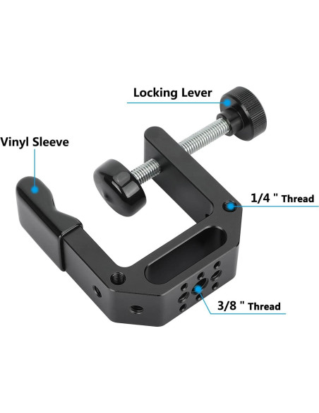 Abrazadera C CAMVATE 5.72 cm con Roscas 1/4" y 3/8"