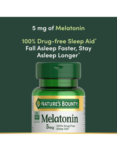 Melatonina Nature's Bounty 5mg 90 Gelatinas Blandas Sin Sabor