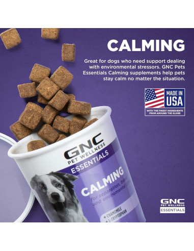 Suplemento Calmante para Perros GNC Pets 60 Unidades Sabor Tocino