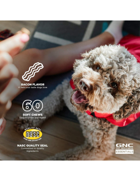 Suplemento Calmante para Perros GNC Pets 60 Unidades Sabor Tocino
