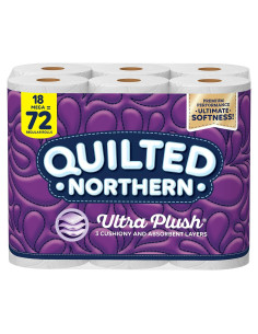 Papel Higiénico Quilted Northern Ultra Plush 18 Rollos Mega 3 Capas