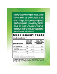 Gomitas de Melatonina Veganas Verdad de la Naturaleza 1mg 60 Unidades 2