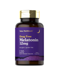 Melatonina 12 mg Tahoe Nutritionals | 120 Cápsulas Rápidas
