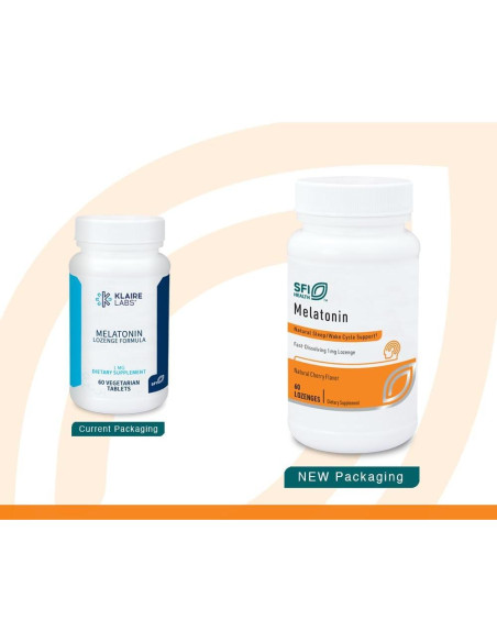 Tabletas de Melatonina 1 mg Klaire Labs - 60 Unidades Sabor Cereza