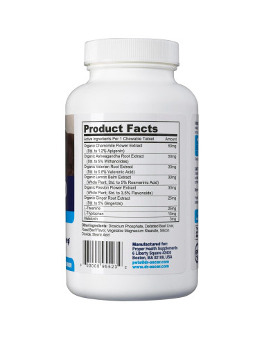 Pastillas para dormir perros Dr. Oscar con melatonina 120 tabletas