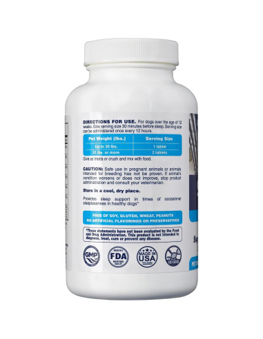 Pastillas para dormir perros Dr. Oscar con melatonina 120 tabletas