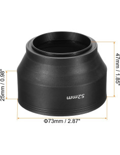 Capucha de Lente PATIKIL 49mm Goma Colapsable Anti-Reflexión 2