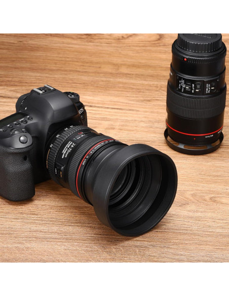 Capucha de Lente PATIKIL 49mm Goma Colapsable Anti-Reflexión