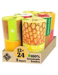 Papel Higiénico Orgánico ZENO 3 Capas 12 Rollos Jumbo 350 Hojas
