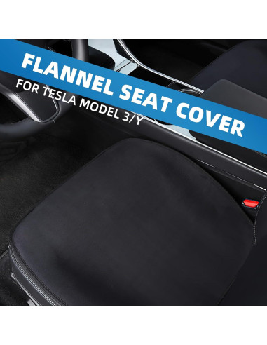 Cojín de Asiento RuiYue Carry para Tesla Model 3 y Y - Negro 2Pcs