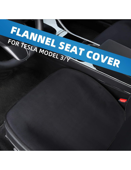 Cojín de Asiento RuiYue Carry para Tesla Model 3 y Y - Negro 2Pcs