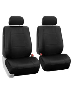 Cubiertas de Asiento de Coche FH Group PU Negro Ajuste Universal