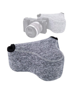 Funda de cámara JJC neopreno gris para Sony y Canon
