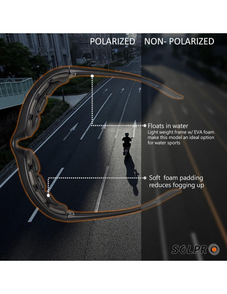 Gafas de sol polarizadas TR90 para motocicleta y deportes