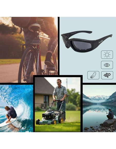 Gafas de sol polarizadas TR90 para motocicleta y deportes