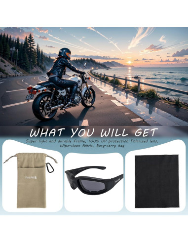 Gafas de sol polarizadas TR90 para motocicleta y deportes