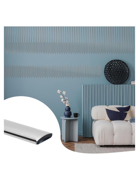 Moldura Autoadhesiva JSIWOTH 2.99 m Plateada Flexible