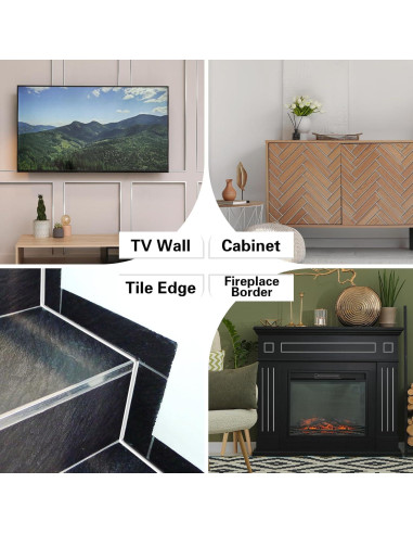 Moldura Autoadhesiva JSIWOTH 2.99 m Plateada Flexible