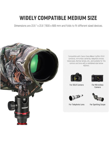Funda Impermeable para Cámara NEEWER Talla M Nylon Camuflaje