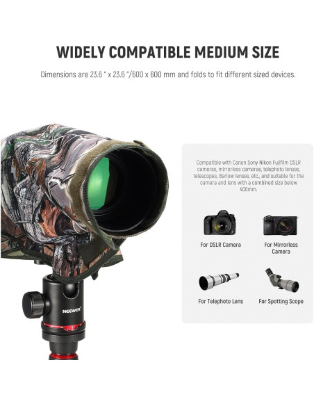 Funda Impermeable para Cámara NEEWER Talla M Nylon Camuflaje