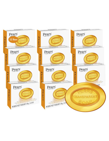 Jabón Pears de Glicerina Ámbar 100g - Paquete de 12 Unidades