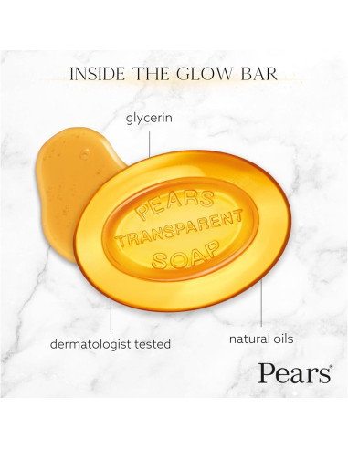 Jabón Pears de Glicerina Ámbar 100g - Paquete de 12 Unidades