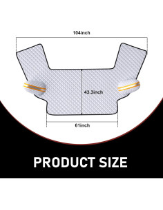 Cubierta de Parabrisas DYEKNEE Anticongelante 155x110cm Plata 2