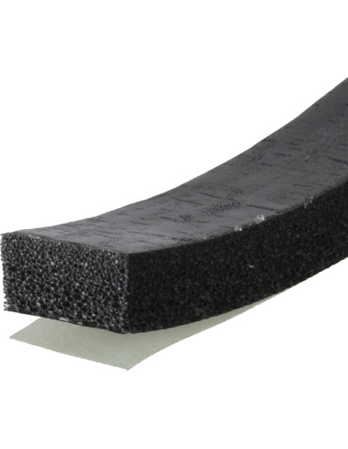 Sello de Ventana de Esponja M-D 1/4" x 1/2" x 3.05 m Negro