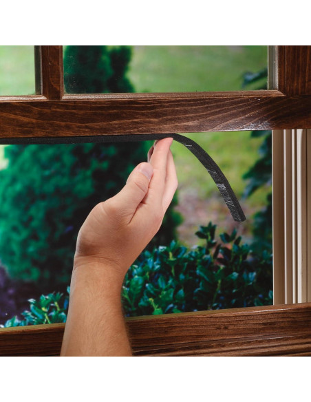 Sello de Ventana de Esponja M-D 1/4" x 1/2" x 3.05 m Negro