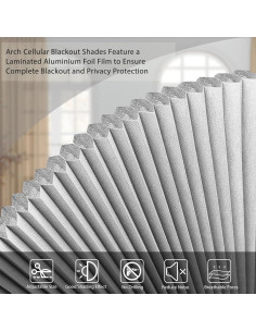 Cortina Arqueada Blackout ChYoung 91.44x45.72cm Blanco 2