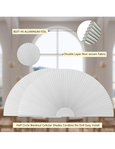 Cortina Arqueada Blackout ChYoung 91.44x45.72cm Blanco