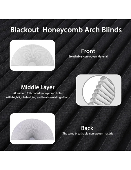 Cortina Arqueada Blackout ChYoung 91.44x45.72cm Blanco