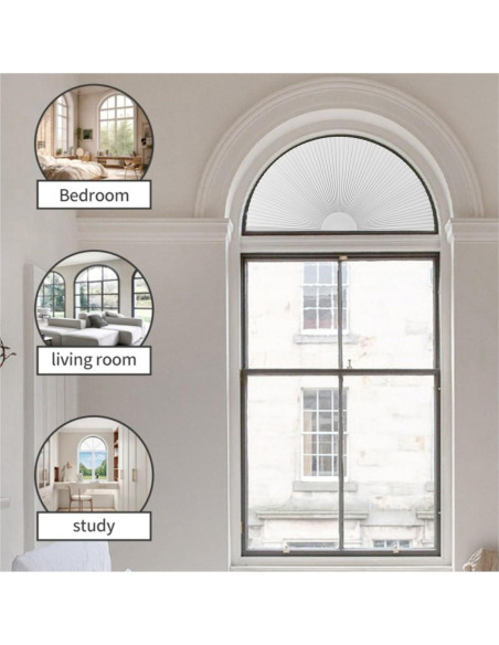 Cortina Arqueada Blackout ChYoung 91.44x45.72cm Blanco