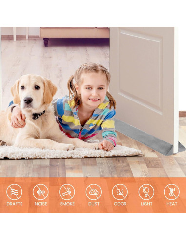 Tapón Aislante para Corrientes de Aire GDHOMM 76-91cm Gris