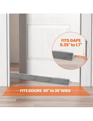 Tapón Aislante para Corrientes de Aire GDHOMM 76-91cm Gris