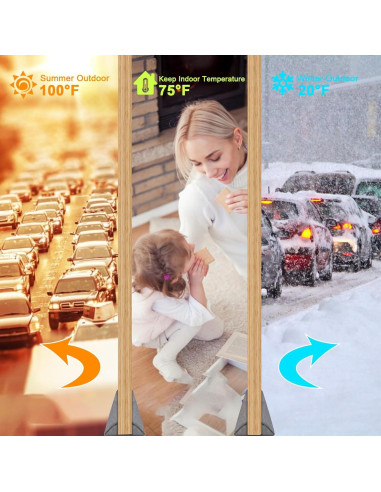 Tapón Aislante para Corrientes de Aire GDHOMM 76-91cm Gris