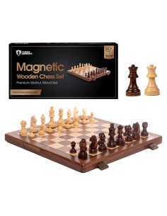 Juego de Ajedrez Magnético 38x38cm Chess Armory - Madera de Nogal