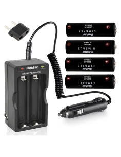 Kit de Cargador Kastar + 4 Baterías Litio Ion 2600mAh