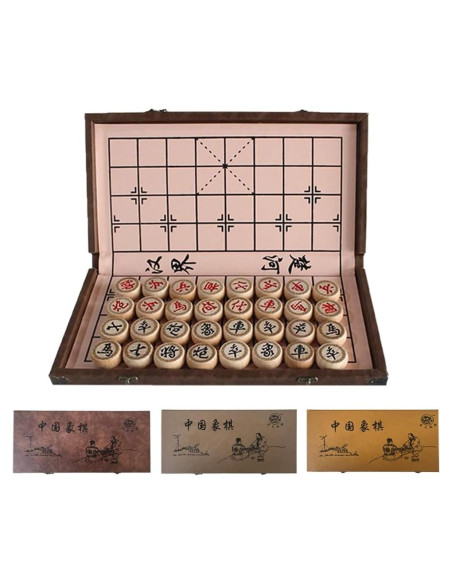 Juego de Ajedrez Chino Luoyer 38.1 cm Plegable Cuero PU