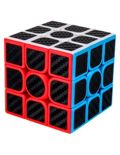 Cubo Mágico 3x3 Speed Cube AMAZA Fibra de Carbono Negro