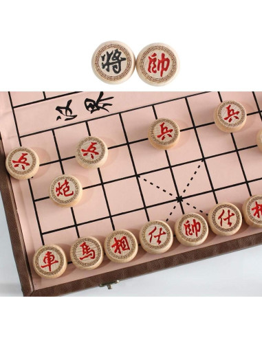 Juego de Ajedrez Chino Luoyer 38.1 cm Plegable Cuero PU