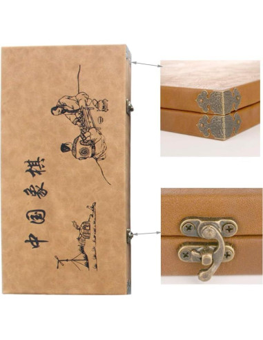 Juego de Ajedrez Chino Luoyer 38.1 cm Plegable Cuero PU