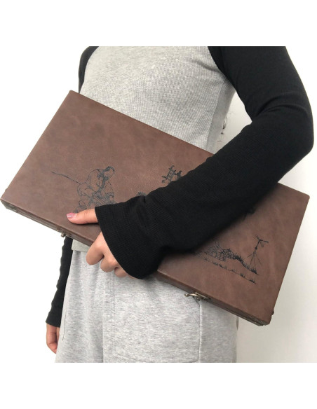 Juego de Ajedrez Chino Luoyer 38.1 cm Plegable Cuero PU