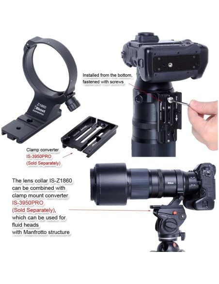 Anillo de Montaje en Trípode iShoot IS-Z1860 para Nikon Z 180-600mm