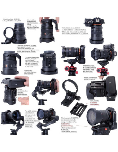 Anillo de Montaje en Trípode iShoot IS-S2470II para Sony